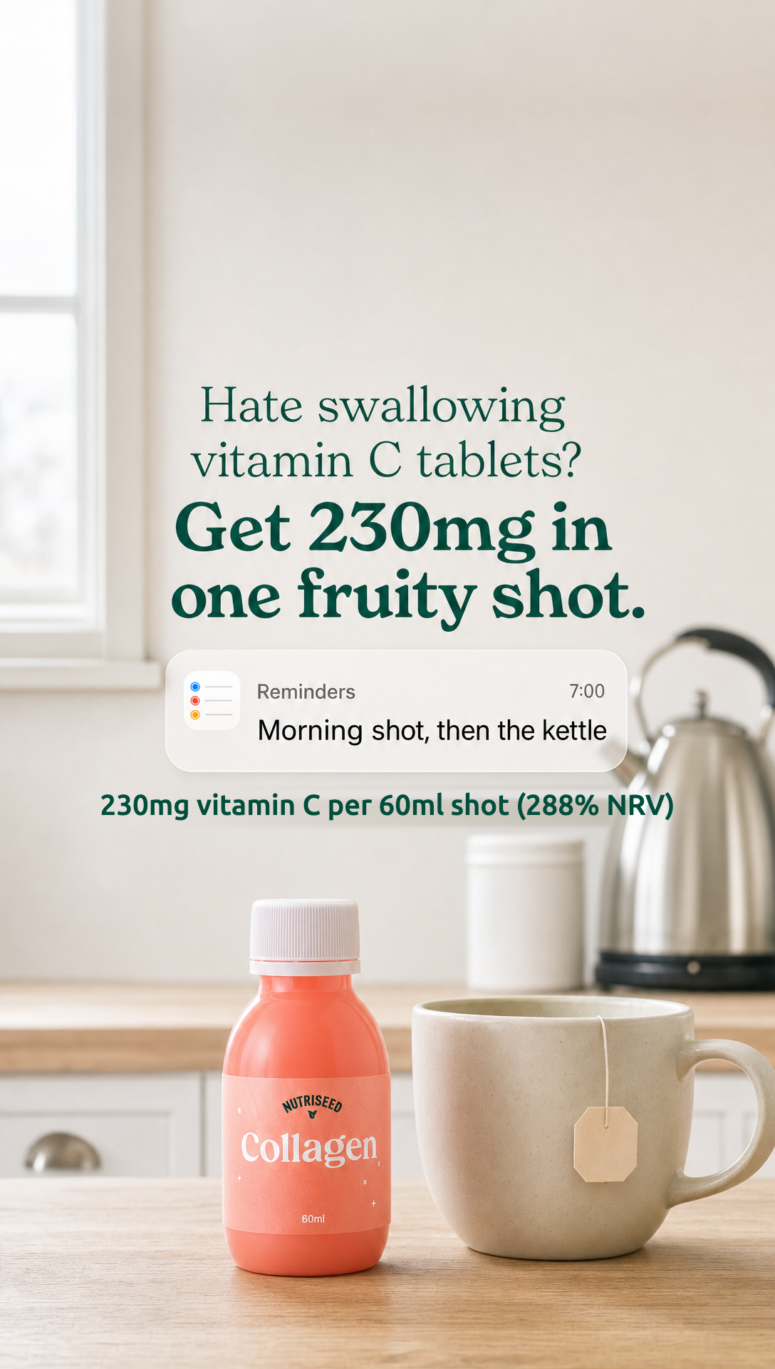 01. Reminder overlay: hate swallowing vitamin C tablets